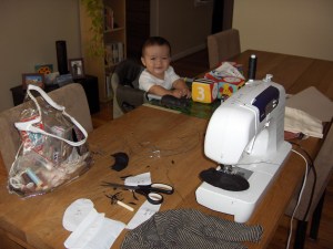 Sewing With My Helper